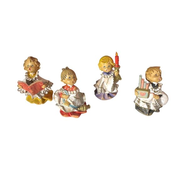 Vintage 1987 Fontanini Roman Simonetti Italy Choir Altar Boys Christmas Set of 4 - Picture 1 of 11
